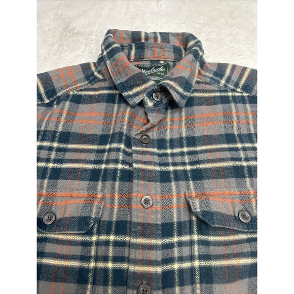 Woolrich Multicolored Button Down Plaid Long-Sleeve Flannel Shirt Size XL - Picture 2 of 8